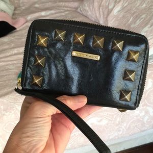Rebecca Minkoff studded wallet with wrist straps